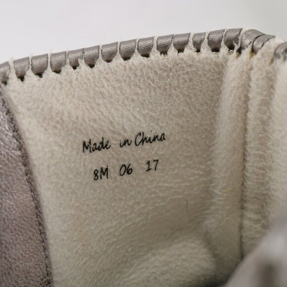 Jack Rogers Womens Hayley Duck Boot Size 8 Gray Silver Lace-Up Rubber Leather - Picture 11 of 12